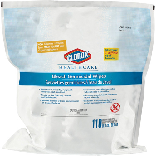Healthcare&reg; Disinfecting Bleach Wipes Refill, 110 Count Solutions industrielles ALPHA