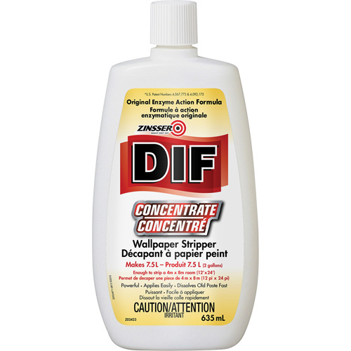 D&eacute;capant &agrave; papier peint en liquide concentr&eacute; Zinsser DIF, 635 ml, Bouteille Solutions industrielles ALPHA