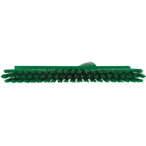 Dustpan Broom with Angled Thread, Medium Bristles, 10", Polyester, Green Solutions industrielles ALPHA