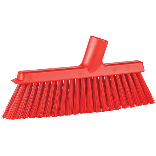 Balai biseaut&eacute; avec pas de vis inclin&eacute;, Crins Moyen, 10", Polyester, Rouge Solutions industrielles ALPHA