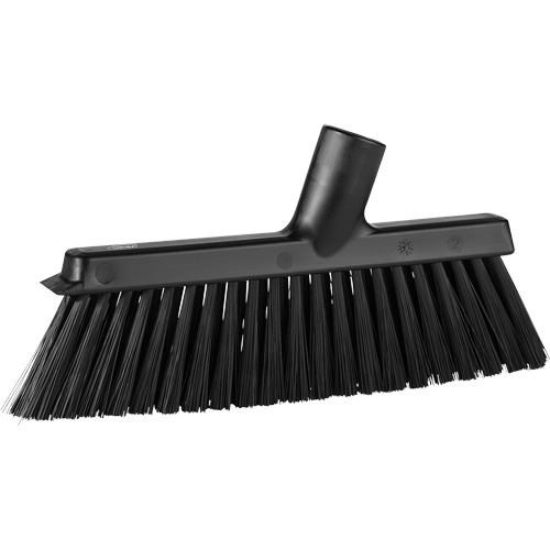 Dustpan Broom with Angled Thread, Medium Bristles, 10", Polyester, Black Solutions industrielles ALPHA