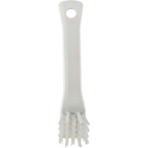 Brosse avec rebord grattoir, Soies Ferme, Longueur de 6", Blanc Solutions industrielles ALPHA