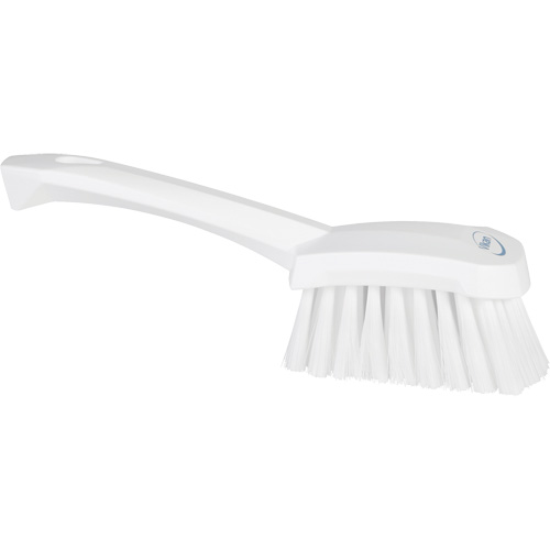 Brosse &agrave; r&eacute;curer avec manche court, Soies Doux, Longueur de 10-1/2", Blanc Solutions industrielles ALPHA