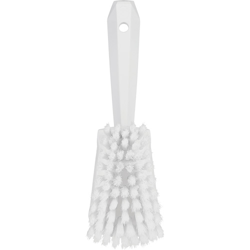 Brosse &agrave; r&eacute;curer avec manche court, Soies Doux, Longueur de 10-1/2", Blanc Solutions industrielles ALPHA