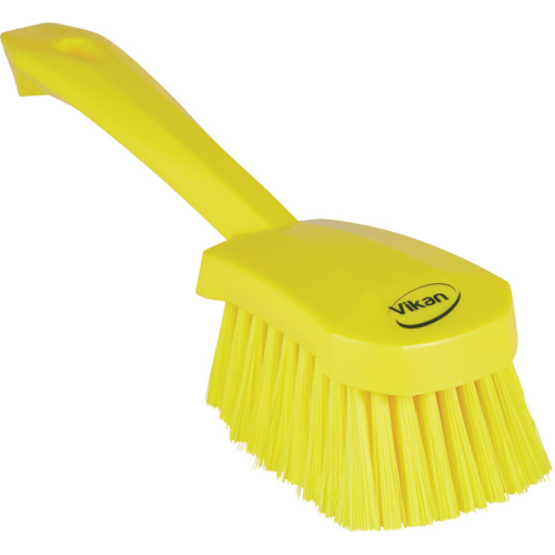 Brosse &agrave; r&eacute;curer avec manche court, Soies Doux, Longueur de 10-1/2", Jaune Solutions industrielles ALPHA