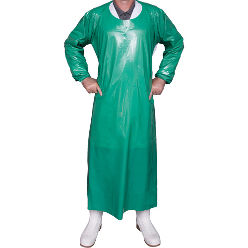 Top Dog 6 Mil. Gown, Large, Green, Polyurethane Solutions industrielles ALPHA