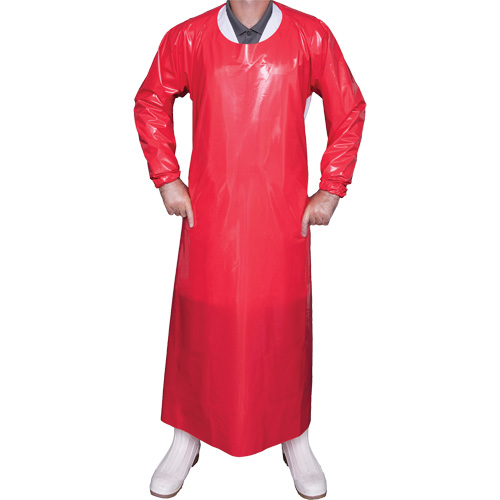 Top Dog 6 Mil. Gown, Large, Red, Polyurethane Solutions industrielles ALPHA