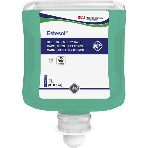 Nettoyant pour les mains, les cheveux et le corps Estesol, 1 L, For&ecirc;t tropicale, Cartouche en plastique Solutions industrielles ALPHA