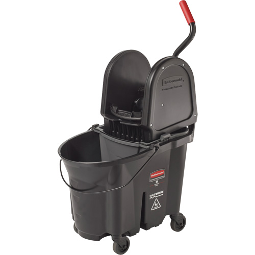 Wavebrake&reg; Bucket & Wringer, Down Press, 8.75 US Gal.(35 Quart), Black Solutions industrielles ALPHA