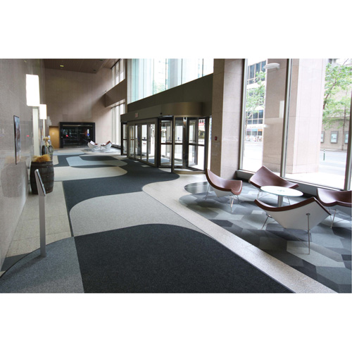 Supreme Knob Entrance Matting, Wiper/Scraper, 13-5/12' x 75-1/2' x 7/16", Charcoal Solutions industrielles ALPHA