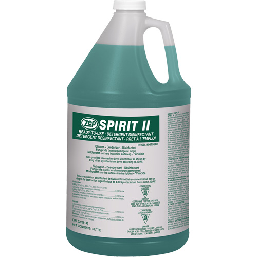 D&eacute;tergent d&eacute;sinfectant Spirit II, 4 L, Cruche Solutions industrielles ALPHA
