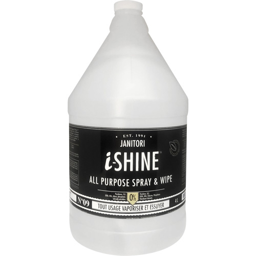 Janitori All-Purpose i-Shine Spray & Wipe, 4 L, Jug Solutions industrielles ALPHA