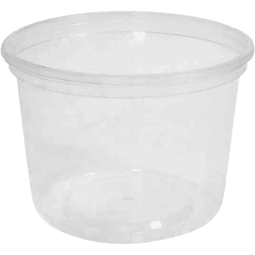 MicroGourmet 16 oz. Clear Deli Container without Lid, Plastic, Round Solutions industrielles ALPHA