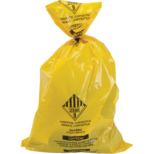 Hazardous Waste Liners, Asbestos, 40" L x 26" W, 3 mils Solutions industrielles ALPHA