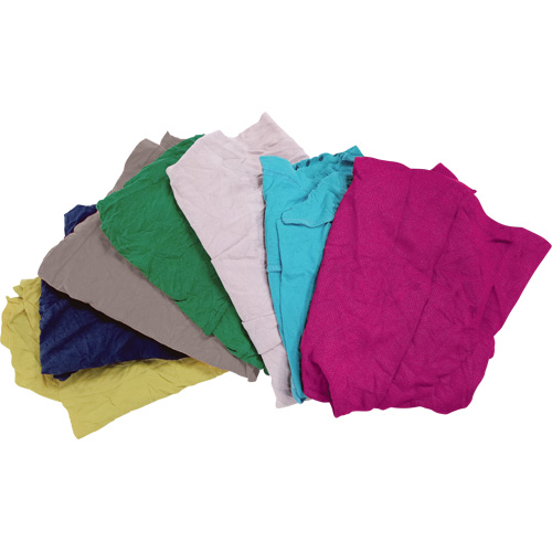 Recycled Material Wiping Rags, Cotton, Mix Colours, 10 lbs. Solutions industrielles ALPHA