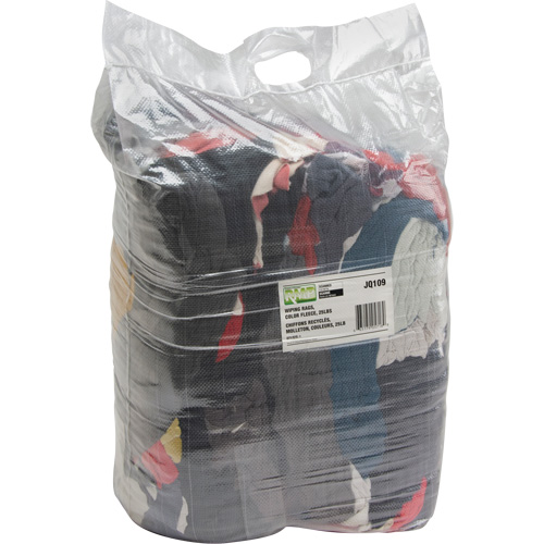 Recycled Material Wiping Rags, Fleece, Mix Colours, 25 lbs. Solutions industrielles ALPHA