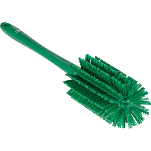 Medium Brush with Handle, Stiff Bristles, 17" Long, Green Solutions industrielles ALPHA