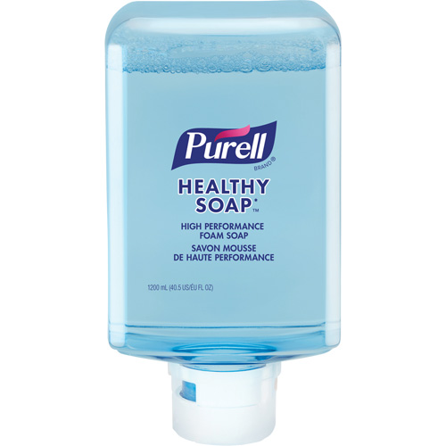 Savon mousse de haute performance ES10 PURELL HEALTHY SOAP avec la technologie CLEAN RELEASE, Mousse, 1200 ml, Parfum&eacute; Solutions industrielles ALPHA