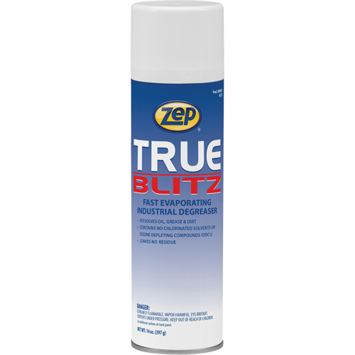 D&eacute;graissant industriel &agrave; &eacute;vaporation rapide True Blitz, 14 oz, Canette a&eacute;rosol Solutions industrielles ALPHA