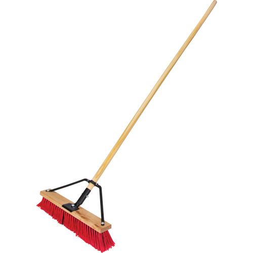 Balai-brosse &agrave; manche renforc&eacute;, 18", Moyen, Soies PVC Solutions industrielles ALPHA