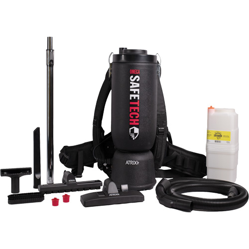 Omega SafeTech HEPA Backpack Vacuum Solutions industrielles ALPHA