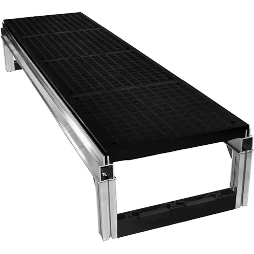 FOUNDATION Smooth Modular Aluminum Work Platform Kit, 18" W x 72" D, 400 lbs. Capacity, All-Welded Solutions industrielles ALPHA