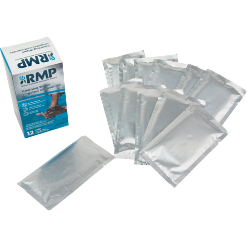 Lingettes nettoyantes emball&eacute;es individuellement, 12 lingettes, 8" x 9-1/2" Solutions industrielles ALPHA