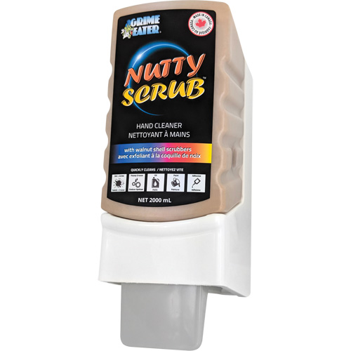 Nettoyant &agrave; mains avec exfoliant en coquille de noyer Nutty Scrub, Pierre ponce, 2000 ml, Cartouche en plastique, Sans parfum Solutions industrielles ALPHA