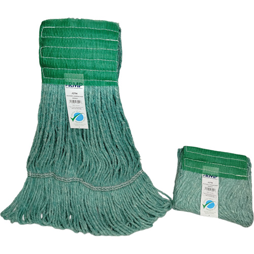 Wide-Band Mop Head, Antimicrobial/Floor Finishing/Specialty, Cotton/Rayon/Synthetic, Loop Style Solutions industrielles ALPHA