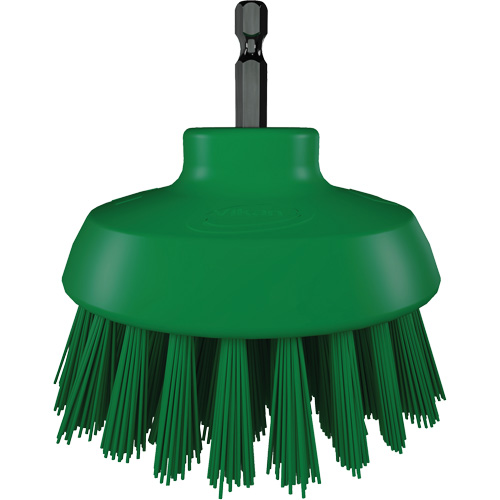 HyDrive Round Drill Brush, Extra Stiff Bristles, 3-1/10" Long, Green Solutions industrielles ALPHA