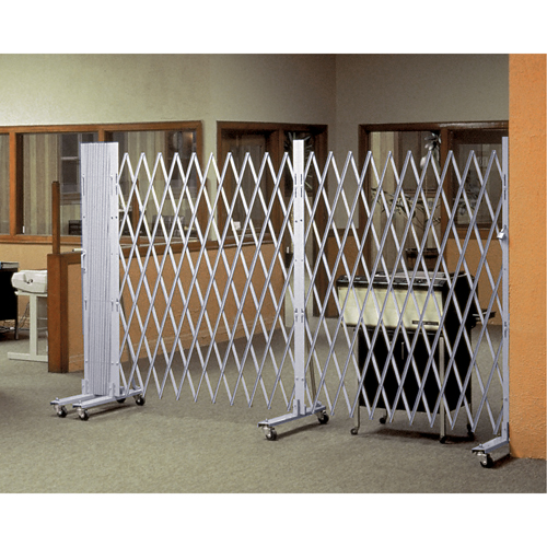 Barri&egrave;res extensibles portatives, Emboîtables, 144" lo x  h, Argent Solutions industrielles ALPHA