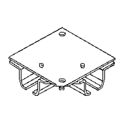 Ceiling Mount Curtain Partition 90° Corner Connector Solutions industrielles ALPHA