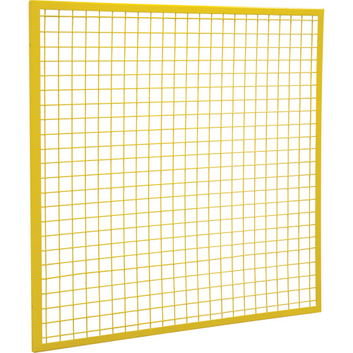 Composantes pour partitions & cloisons grillag&eacute;es - Panneaux, 4' h x 4' la, Jaune Solutions industrielles ALPHA