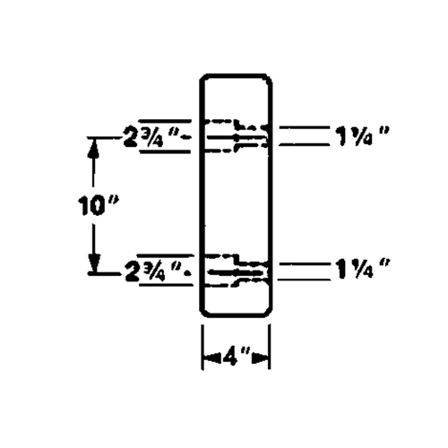 Butoirs de quai en caoutchouc moul&eacute;s, Caoutchouc, 18" la x 4" p x 18" h Solutions industrielles ALPHA