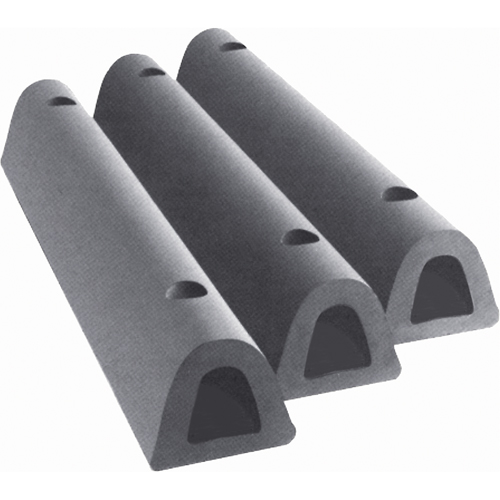 D&eacute;fenses de quai en caoutchouc refoul&eacute;, Caoutchouc, 4-1/2" la x 24" lo x 3-3/4" p Solutions industrielles ALPHA