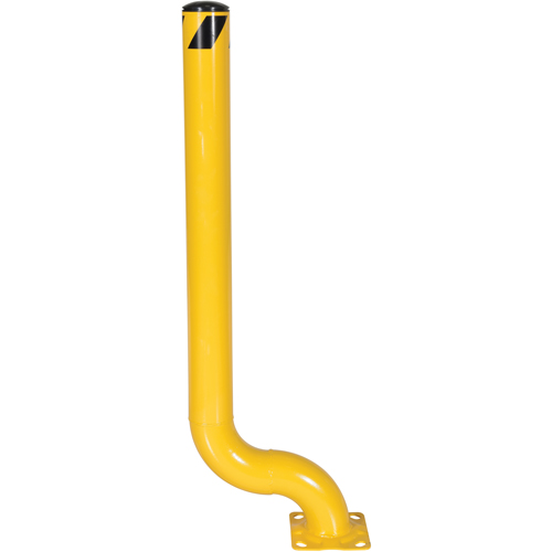 Offset Bollard, Steel, 54" H x 4-1/2" W, Yellow Solutions industrielles ALPHA
