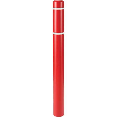 Capuchons en polyethylene pour borne de protection, 6-5/8" dia. x 52" l, Rouge Solutions industrielles ALPHA