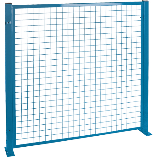 Perimeter Guards - Mesh Style, 4' H x 4' W, Blue Solutions industrielles ALPHA