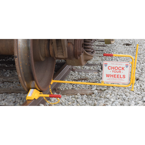 Single Rail Chock With Flag Rail Combo Solutions industrielles ALPHA