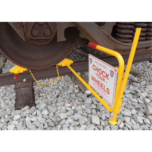 Single Rail Chock With Flag Rail Combo Solutions industrielles ALPHA