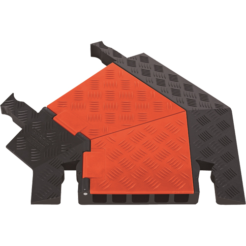 Protecteur de c&acirc;ble pour usage g&eacute;n&eacute;ral &agrave; 5 canaux Guard Dog, virage &agrave; gauche Solutions industrielles ALPHA