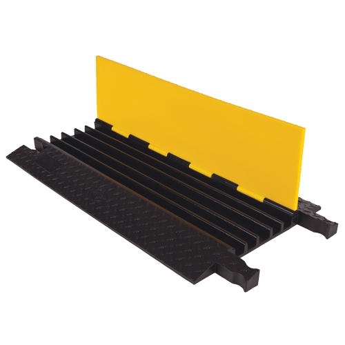 Protecteur de c&acirc;ble robuste Yellow Jacket, 5 canaux, 36" lo x 19,75" la x 1,875" h Solutions industrielles ALPHA