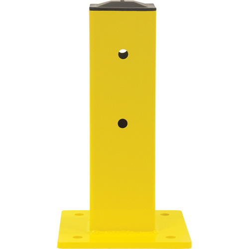 Single Guard Rail Post, Steel, 5" L x 17" H, Safety Yellow Solutions industrielles ALPHA