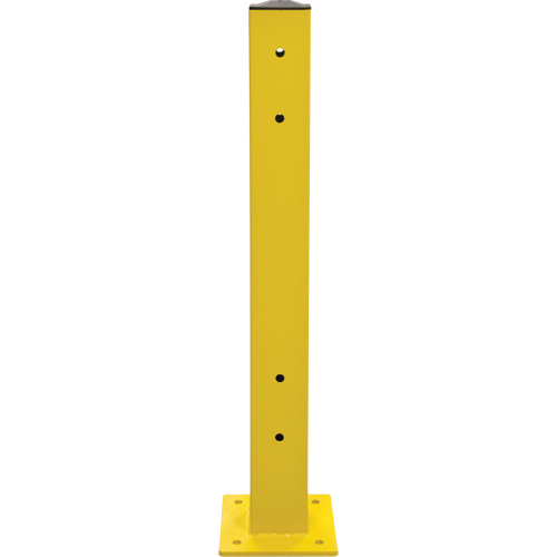 Double Guard Rail Post, Steel, 5" L x 44" H, Safety Yellow Solutions industrielles ALPHA
