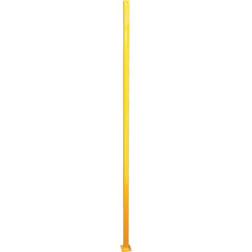 Adjustable Perimeter Guard In-Line Post, 4" W x 96" H, Yellow Solutions industrielles ALPHA