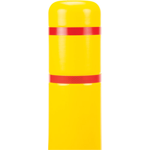 Capuchon en poly&eacute;thyl&egrave;ne pour borne de protection, 4-1/2" dia. x 52" l, Rouge/Jaune Solutions industrielles ALPHA