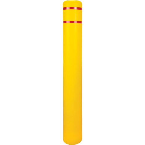 Polyethylene Bollard Cover, 6-5/8" Dia. x 52" L, Red/Yellow Solutions industrielles ALPHA