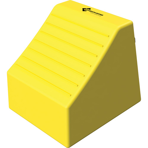 Cale de roue ultra-robuste pour l'exploitation mini&egrave;re Checkers Safety sans support, PEHD, Jaune, 14-1/2" la x 17-1/2" p x 16" h Solutions industrielles ALPHA