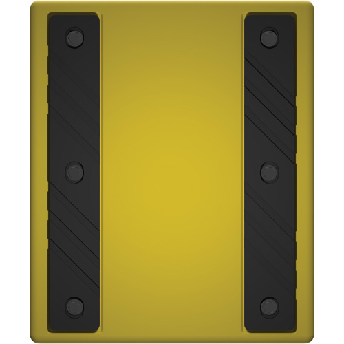 Cale de roue ultra-robuste pour l'exploitation mini&egrave;re Checkers Safety sans support, PEHD, Jaune, 14-1/2" la x 17-1/2" p x 16" h Solutions industrielles ALPHA