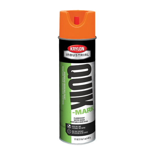 Peinture de marquage industrielle &agrave; base d'eau pour le travail en hauteur Quik-Mark, 17 oz, Canette a&eacute;rosol Solutions industrielles ALPHA